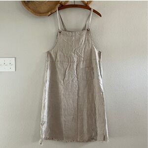 Vintage Shaver Lake Linen Pinafore Dress